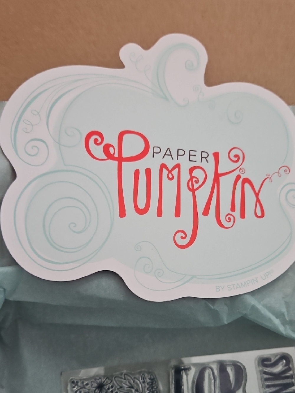 Cardmaking Kit with Light Teal Accents and Clear Sentiment Stamps - Picture 5 of 5